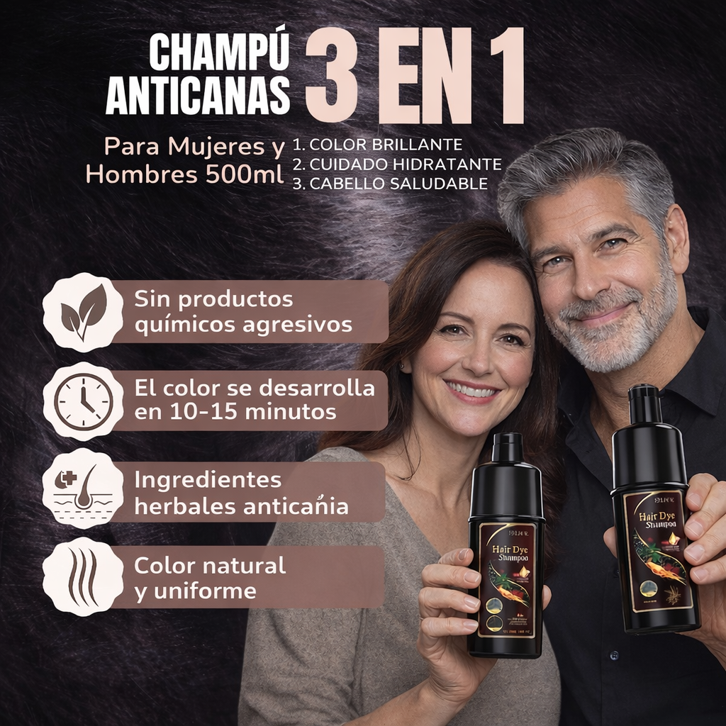 Champú para canas 500ml negro